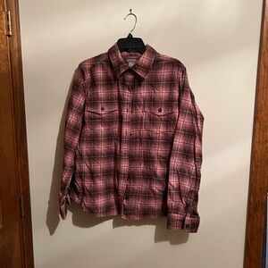 Like new Carhartt flannel shirt- pinks and browns size xl (16/18)
